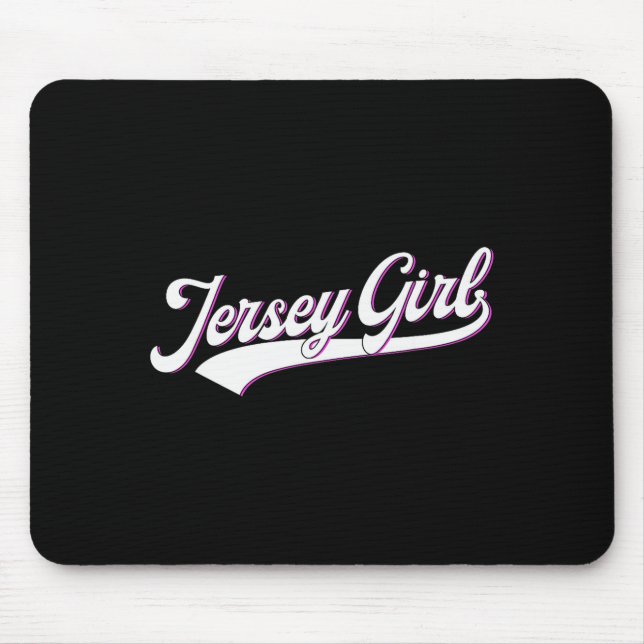 New Jersey State Usa Jersey Girl For Girls, Women  Mouse Pad (Front)