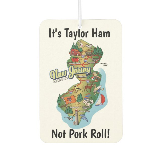 New Jersey Taylor Ham Car Air Freshener (Front)