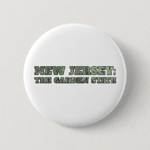 New Jersey: The Garden State 6 Cm Round Badge