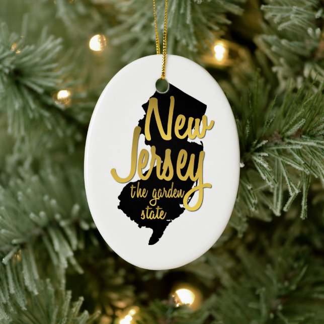 New Jersey The Garden State Ceramic Ornament (Tree)