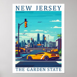 New Jersey the Garden State USA Travel Place Poster