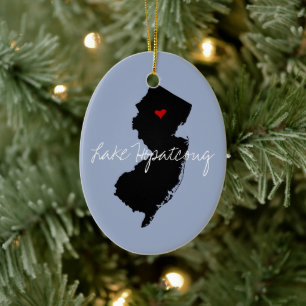 New Jersey Town Ceramic Tree Decoration