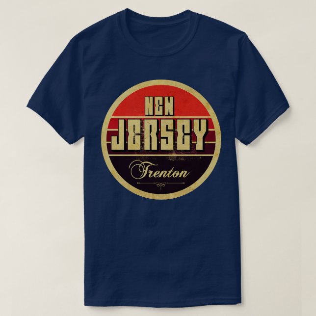 New Jersey Trenton Vintage T-Shirt (Design Front)