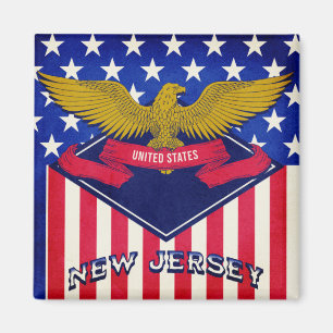 New Jersey USA Flag Magnet