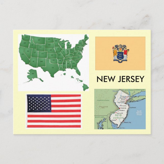 New Jersey, USA Postcard (Front)