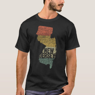 New Jersey Vintage Retro Sunset Distressed State T-Shirt