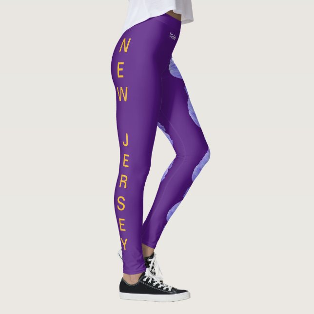 New Jersey Violet State Flower Leggings (Right)
