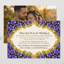 New Jersey Violet Wedding Invitation