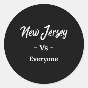 New Jersey Vs Everyone  Classic Round Sticker