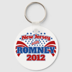 New Jersey with Romney 2012 Key Ring