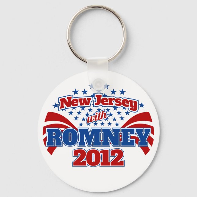 New Jersey with Romney 2012 Key Ring (Front)