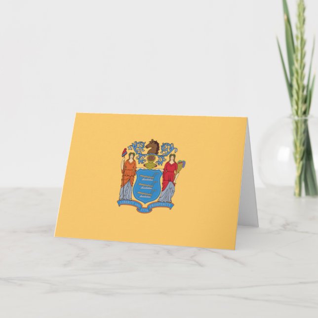 New Jerseyan Flag, Flag of New Jersey Card (Front)