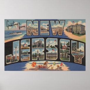 New JerseyLarge Letter ScenesNew Jersey Poster