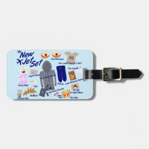 New Jet Set Funny Air Travel Cartoon Luggage Tag