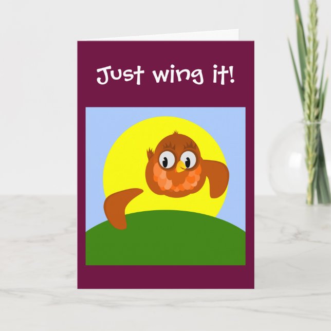 New job card JUST WING IT! (Front)