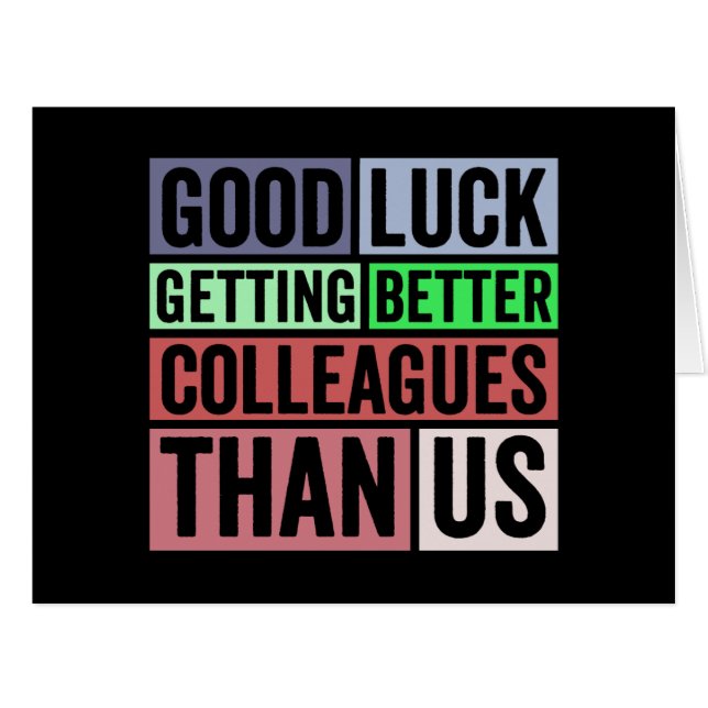 New Job Funny | Farewell Coworker Leaving | Good L (Front Horizontal)