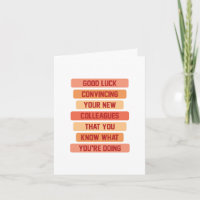 New Job Good Luck Card