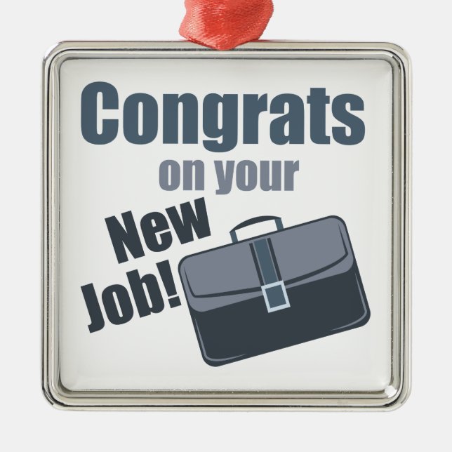 New Job Metal Ornament (Front)