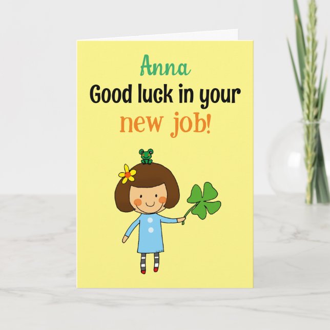 new job (NAME) Card (Front)