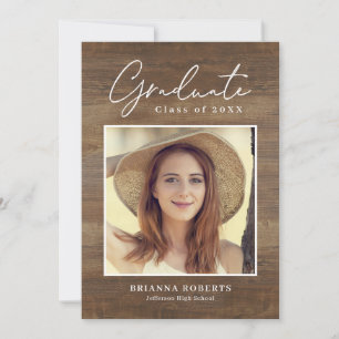 New Journey Rustic Graduation Invitation