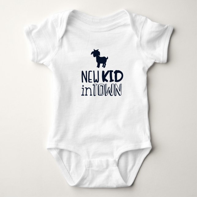 New Kid in town Baby Goat Bodysuit (Front)