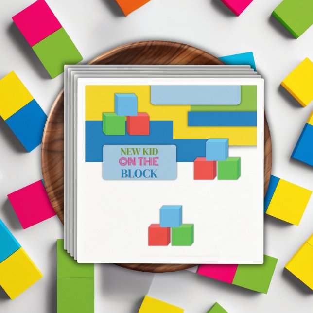 New Kid On The Block Adoption Foster Baby Shower Napkin (Creator Uploaded)