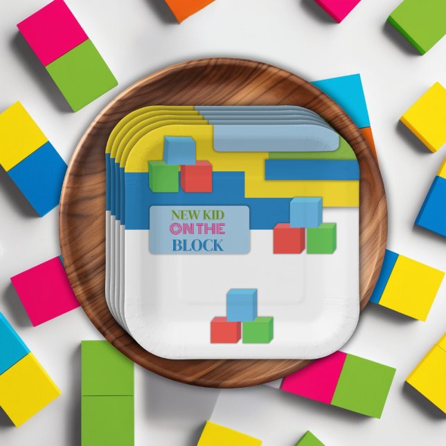 New Kid On The Block Adoption Foster Baby Shower Paper Plate (Creator Uploaded)