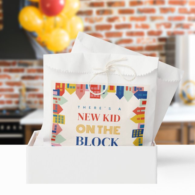 New Kid On The Block Houses Neutral Baby Shower Favour Bag (Creator Uploaded)