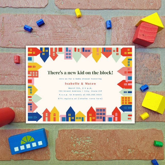 New Kid On The Block Neighbourhood Baby Shower Invitation (Creator Uploaded)