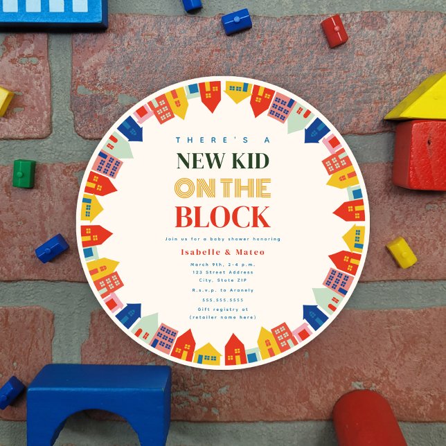 New Kid On The Block Neighbourhood baby Shower Invitation (Creator Uploaded)