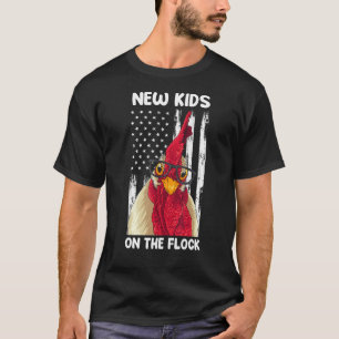 New Kid On The Flock Usa Chicken Farm Kids Boys Gi T-Shirt
