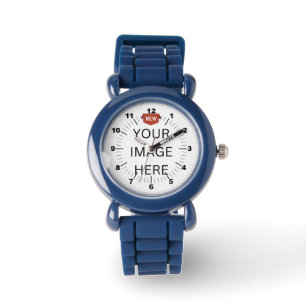 NEW! Kids Blue Silicone Strap - Custom  Watch