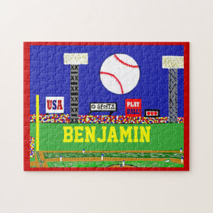 New Kids Sports Baseball Puzzle Personalised Gift