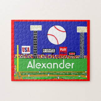 New Kids Sports Baseball Puzzle Personalised Gift