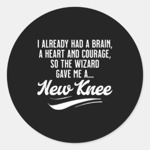 New Knee Funny Wizard Knee Replacement Surgery Rec Classic Round Sticker