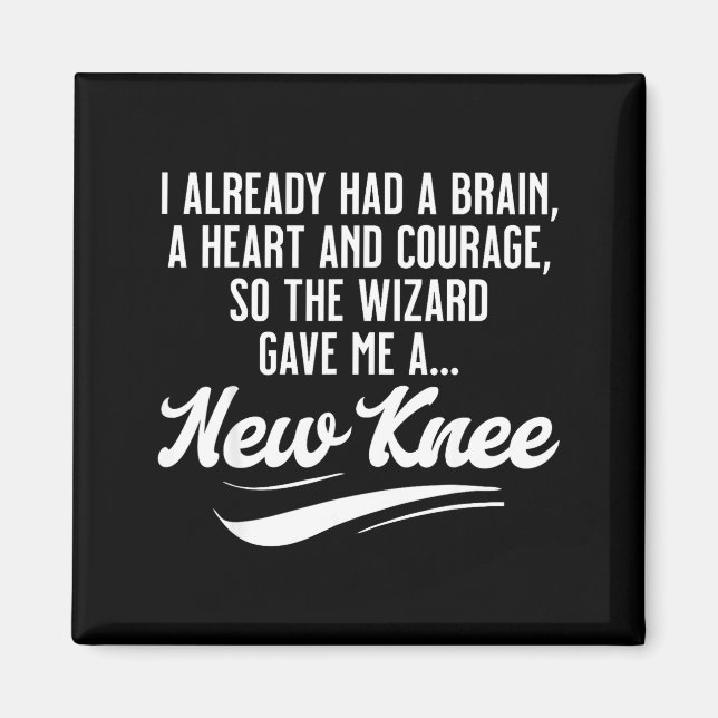 New Knee Funny Wizard Knee Replacement Surgery Rec Magnet (Front)