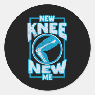 New Knee New Me Knee Replacement Classic Round Sticker