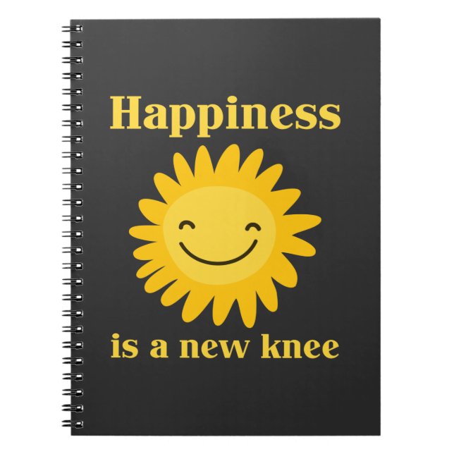 New Knee Replacement Funny Surgery Recovery Gift Notebook (Front)