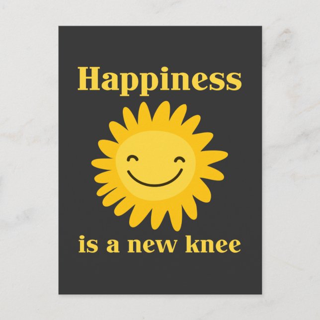 New Knee Replacement Funny Surgery Recovery Gift Postcard (Front)