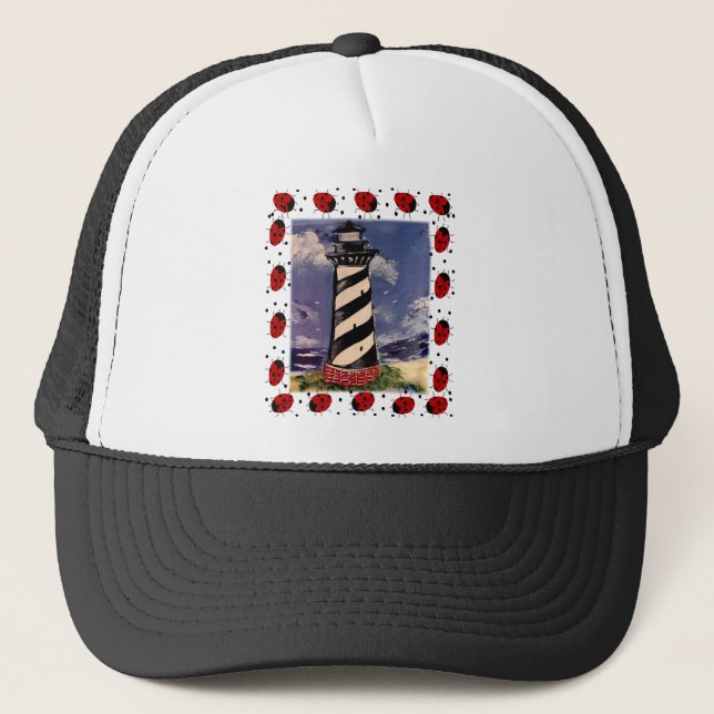 New Ladybug Lighthouse Trucker Hat (Front)
