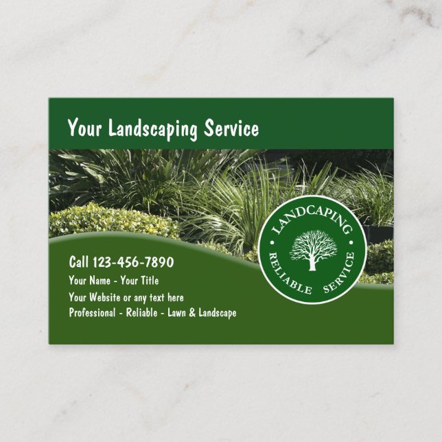 New Landscaping Business Cards (Front)
