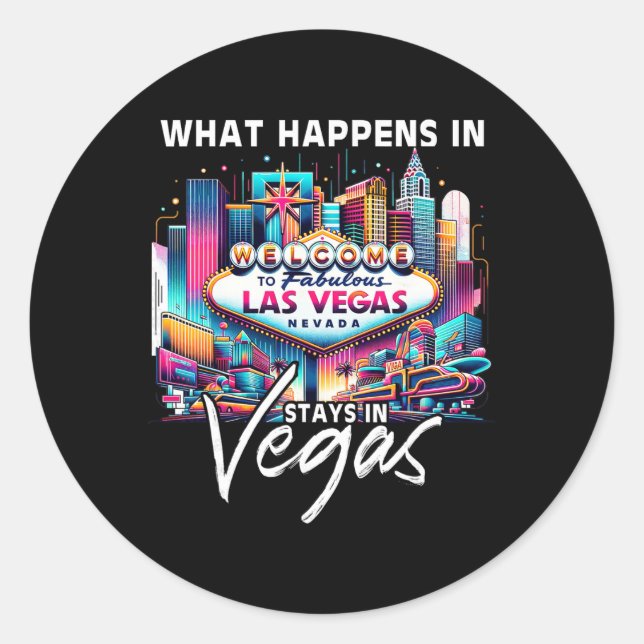 New Las Vegas Love Baby For Holidays In Las Vegas  Classic Round Sticker (Front)