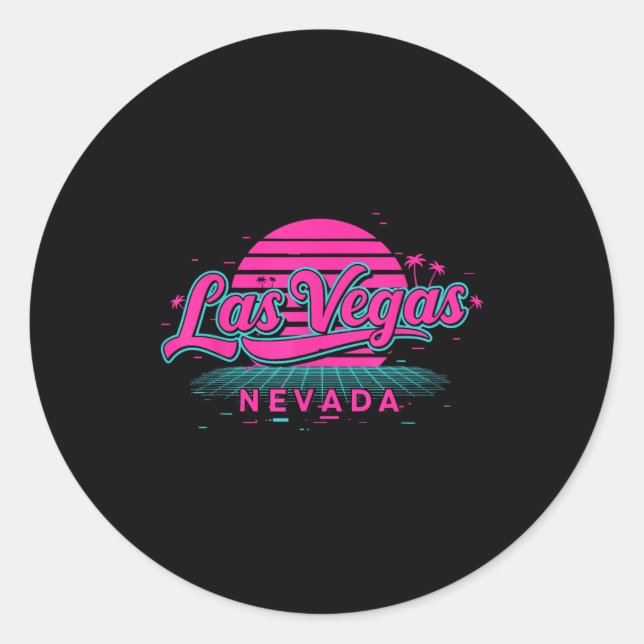 New Las Vegas Nevada City Love Uni For Holidays In Classic Round Sticker (Front)