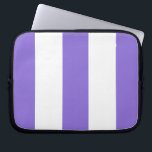 New Lavender & White Stripe Laptop Case Gift<br><div class="desc">Cool new lavender purple & white stripe designer lap top sleeve zipper case for men,  women,  boys & girls that like lavender from zazzle.com/bostonsportstshirts*. Comes in 3 sizes.</div>