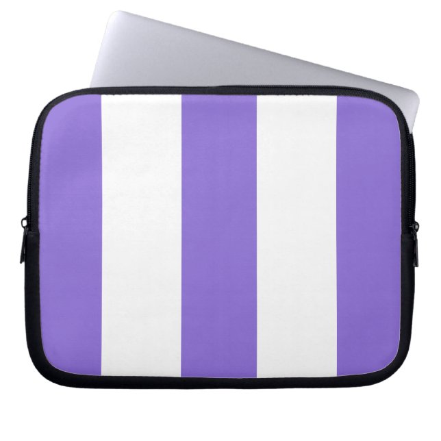 New Lavender & White Stripe Laptop Case Gift (Front)