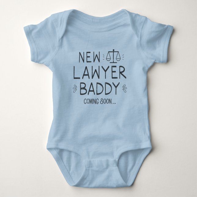 New Lawyer Buddy Coming Soon Baby Bodysuit (Front)