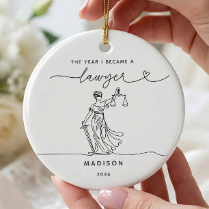 New Lawyer Personalised Christmas Ornament
