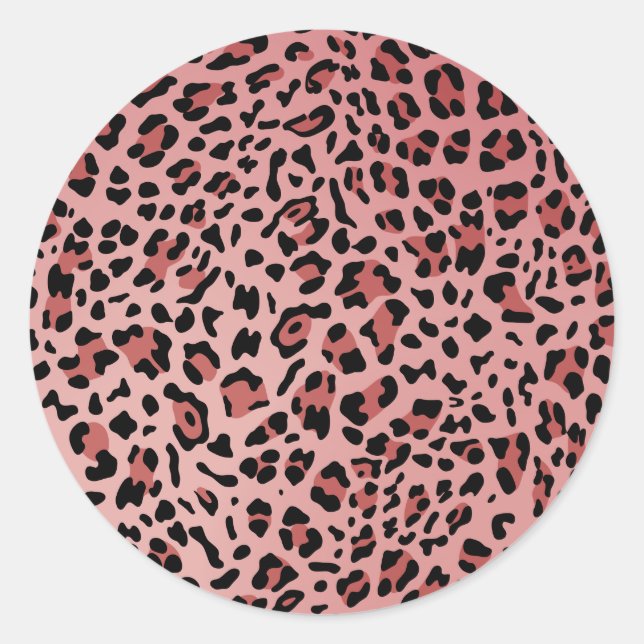 New Leopard Texture 13 Classic Round Sticker (Front)