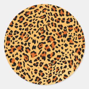 New Leopard Texture 3 Classic Round Sticker