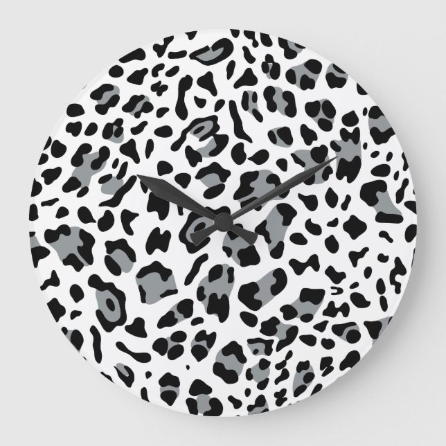 New Leopard Texture 4 Large Clock (Front)